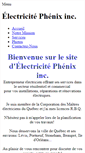 Mobile Screenshot of electricitephenix.com